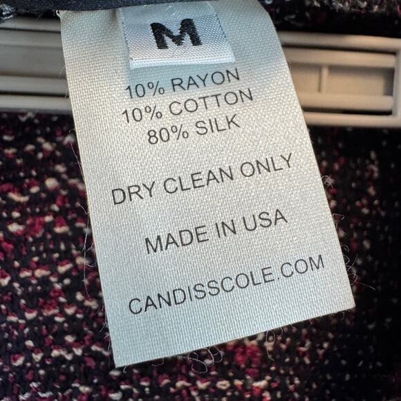 Candiss Cole Ocean Mist Purple Silk-Blend Handwoven Jacquard Jacket Size Medium - Picture 5 of 14